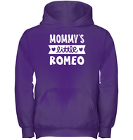 Mommy's Little Romeo Valentines Kids Heavyweight Pullover Hoodie
