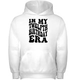 In My Twelfth Birthday Era Birthday Shirt Kids Heavyweight Pullover Hoodie