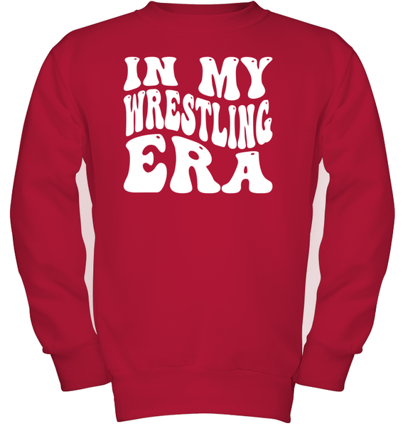 In My Wrestling Era Sports Shirt Kids Fleece Pullover Sweatshirt