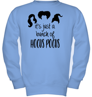 Hocus Pocus It's Just A Bunch Of Hocus Pocus Kids Fleece Pullover Sweatshirt