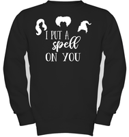 Hocus Pocus I Put A Spell on You Kids Fleece Pullover Sweatshirt