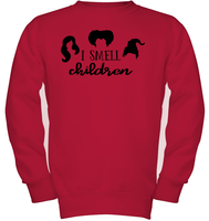 Hocus Pocus I Smell Children Kids Fleece Pullover Sweatshirt