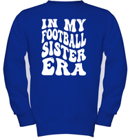 In My Football Sister Era Sports Shirt Kids Fleece Pullover Sweatshirt