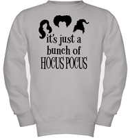 Hocus Pocus It's Just A Bunch Of Hocus Pocus Kids Fleece Pullover Sweatshirt