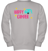 Happy Camper Kids Fleece Pullover Sweatshirt