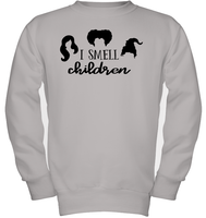 Hocus Pocus I Smell Children Kids Fleece Pullover Sweatshirt