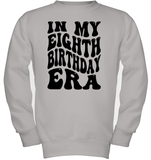 In My Eighth Birthday Era Birthday Shirt Kids Tee, Hoodie, Sweatshirt