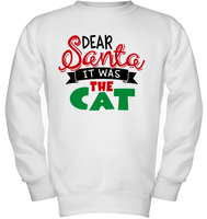 Funny Christmas Shirt Dear Santa It Was The Cat Shirt For Kids