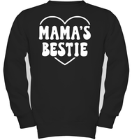 Mama's Bestie Family Shirt Kids Fleece Pullover Sweatshirt