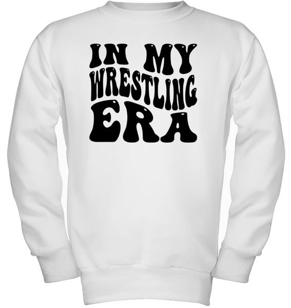 In My Wrestling Era Sports Shirt Kids Fleece Pullover Sweatshirt