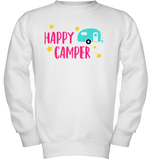 Happy Camper Kids Fleece Pullover Sweatshirt