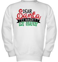 Funny Christmas Shirt Dear Santa It Wasn't My Fault Shirt For Kids