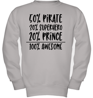 50% Pirate, 30% Superhero, 20% Prince – 100% Awesome Baby Onesie