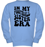 In My Football Sister Era Sports Shirt Kids Fleece Pullover Sweatshirt