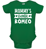 Mommy's Little Romeo Valentines Baby Onesie