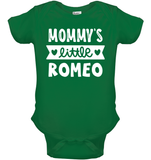 Mommy's Little Romeo Valentines Baby Onesie