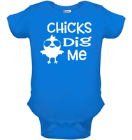 Chicks Dig Me Easter Shirt Baby Onesie
