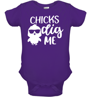 Chicks Dig Me Easter Shirt Baby Onesie