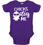 Chicks Dig Me Easter Shirt Baby Onesie