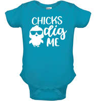 Chicks Dig Me Easter Shirt Baby Onesie