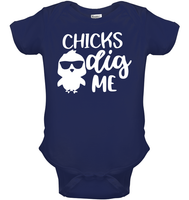Chicks Dig Me Easter Shirt Baby Onesie