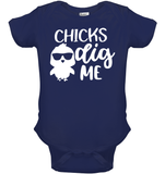 Chicks Dig Me Easter Shirt Baby Onesie