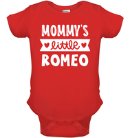 Mommy's Little Romeo Valentines Baby Onesie
