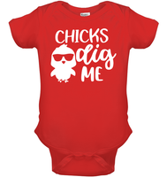 Chicks Dig Me Easter Shirt Baby Onesie