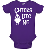 Chicks Dig Me Easter Shirt Baby Onesie