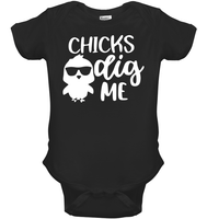 Chicks Dig Me Easter Shirt Baby Onesie
