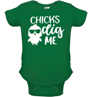 Chicks Dig Me Easter Shirt Baby Onesie