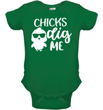 Chicks Dig Me Easter Shirt Baby Onesie