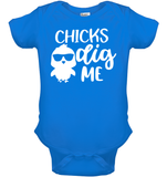 Chicks Dig Me Easter Shirt Baby Onesie