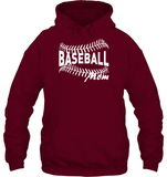 Baseball Mom Shirt Unisex Heavyweight Pullover Hoodie With Baseball Stripes