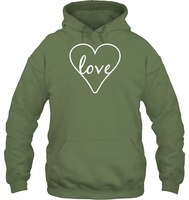 Love In Heart Valentine's Day Unisex Heavyweight Pullover Hoodie