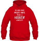 I've Seen More Private Parts Than A Hooker #Nurselife Nurse Shirt Unisex Heavyweight Pullover Hoodie