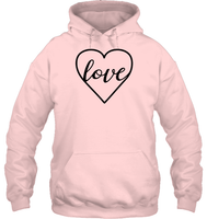 Love In Heart Valentine's Day Unisex Heavyweight Pullover Hoodie