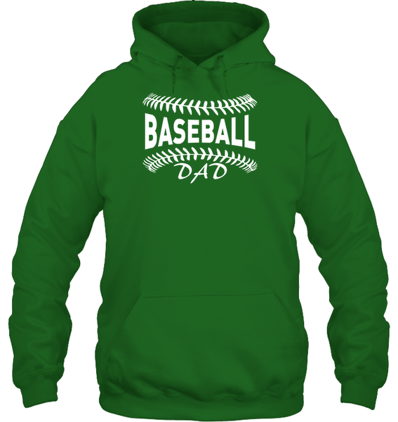 Baseball Dad Shirt Unisex Heavyweight Pullover Hoodie With Baseball Stripes