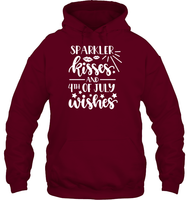 Sparkler Kisses 4th Of July Shirt Unisex Heavyweight Pullover Hoodie