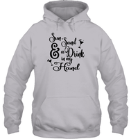 Sun Sand & A Drink In My Hand Bachelorette Unisex Heavyweight Pullover Hoodie For Women