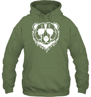 Cool Grizzly Bear Shirt Unisex Heavyweight Pullover Hoodie