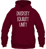 Diversity Equality Unity Shirt Unisex Heavyweight Pullover Hoodie