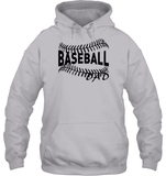 Baseball Dad Shirt Unisex Heavyweight Pullover Hoodie With Baseball Stripes