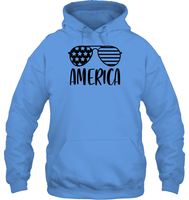 America Sunglasses 4th Of July Shirt Unisex Heavyweight Pullover Hoodie
