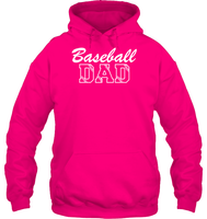Baseball Dad Shirt Unisex Heavyweight Pullover Hoodie With Baseball Stripes