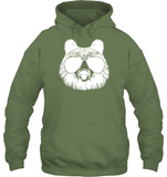 Cool Grizzly Bear Shirt Unisex Heavyweight Pullover Hoodie