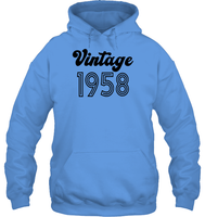 1958 Retro Vintage Birth Year Blast Unisex Heavyweight Pullover Hoodie