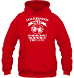 Husband And Wife Drinking Buddies For Life Shirt Unisex Heavyweight Pullover Hoodie