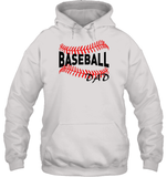 Baseball Dad Shirt, Long Sleeve, Hoodie, and Sweatshirt With Baseball Stripes
