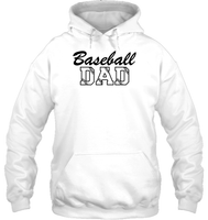 Baseball Dad Shirt Unisex Heavyweight Pullover Hoodie With Baseball Stripes